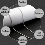 Tiasri Stainless Steel Choker Collar Chain Link Snake Chain Necklace