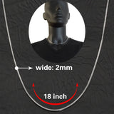 Tiasri Stainless Steel Choker Collar Chain Link Snake Chain Necklace