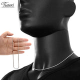 Tiasri Stainless Steel Choker Collar Chain Link Snake Chain Necklace