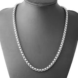 Tiasri Silver Necklace Bracelet Set 316L Stainless Steel Choker Gift