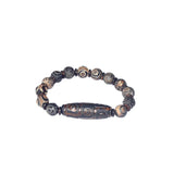 10mm 3 Eyes Round Dzi Beads 40mm 9 Eyes Dzi Agate Beads Bracelet