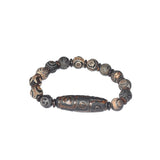 10mm 3 Eyes Round Dzi Beads 40mm 9 Eyes Dzi Agate Beads Bracelet
