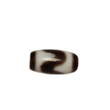 Tibet 2/3 Eye Tiger Tooth Bead Totem 20mm Black/White Agate Dzi Bracelet