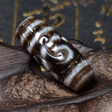 Tibet 2 Eyes Totem Carving Dzi Beads