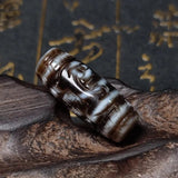 Tibet 2 Eyes Totem Carving Dzi Beads