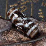 Tibet 2 Eyes Totem Carving Dzi Beads