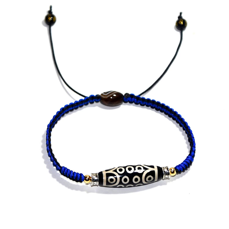 Tibet 21eyes DZI Jewelry Special Hand-knitted Diamond Knot Women's Bracelet
