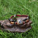 Tibet 3 Eyes Tortoise Dzi Beads Bracelet