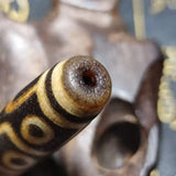 Tibet 9 Eyes Totem 15*55mm Carved Agate DZI Beads Necklace DIY