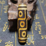 Tibet 9 Eyes Totem 15*55mm Carved Agate DZI Beads Necklace DIY
