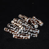 Tibet 9 Eyes Totem Pattern DZI Old Agate Beads For Amulet Jewelry