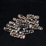 Tibet 9 Eyes Totem Pattern DZI Old Agate Beads For Amulet Jewelry