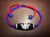 Tibet 9eyes DZI Jewelry Red&Blue Braided Line Bracelet