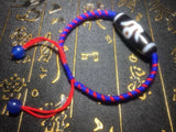 Tibet 9eyes DZI Jewelry Red&Blue Braided Line Bracelet