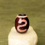 Tibet Agate DZi Beads Blood Red Agate Beads Money Hook & Tiger Teeth 12*16mm