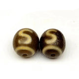 Tibet Agate Dzi Bead 17*19mm Light Brown Oval Beads Sun&moon&stars Dzi Beads