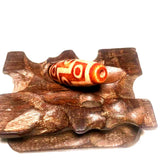 Orange 9 Eyes Dzi Bead Dragon Agate Beads Men Women DIY