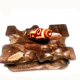 Orange 9 Eyes Dzi Bead Dragon Agate Beads Men Women DIY