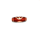 Tibet Agate Dzi Bead Orange Red Big men 2eyes Tiger teeth 13*33mm