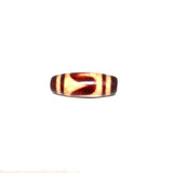Tibet Agate Dzi Bead Orange Red Big men 2eyes Tiger teeth 13*33mm