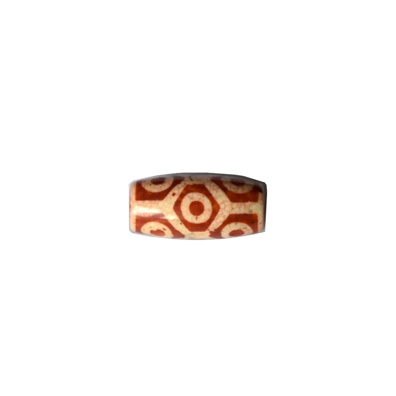 Tibet Agate Dzi Bead Orange Tortoiseshell 9 Eyes 15*31mm Dragon Agate Beads
