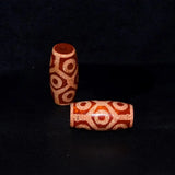 Tibet Agate Dzi Bead Orange Tortoiseshell 9 Eyes 15*31mm Dragon Agate Beads