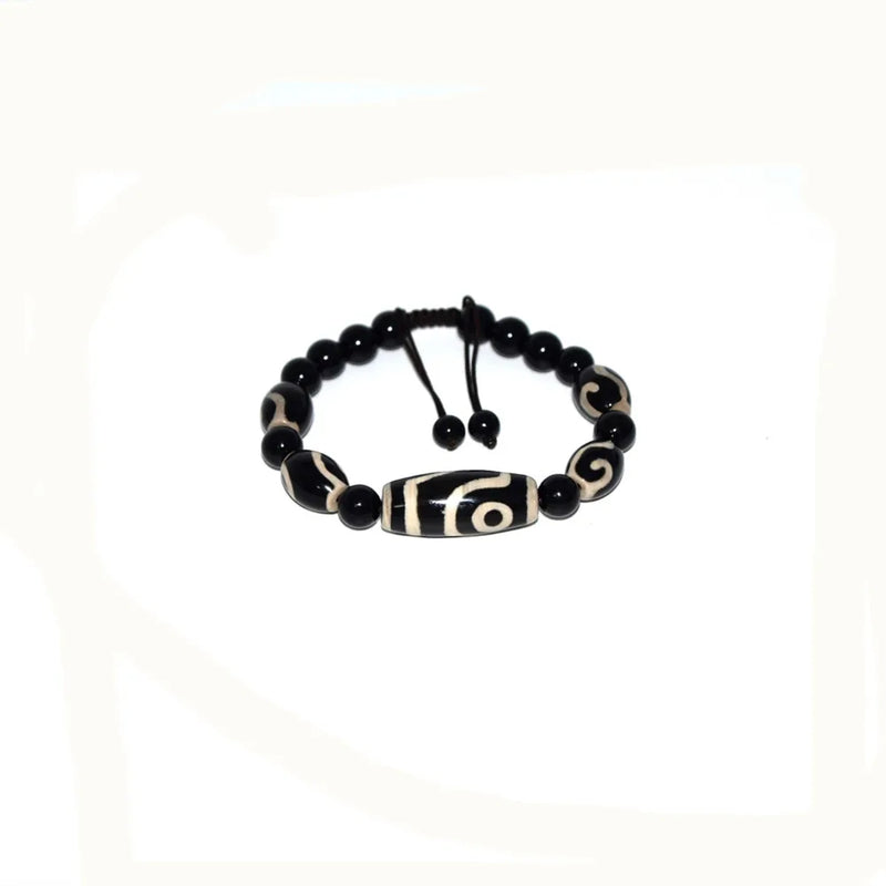 Tibet Agate Dzi Beads 12*29mm Eyes Dzi Money Hook Bracelets