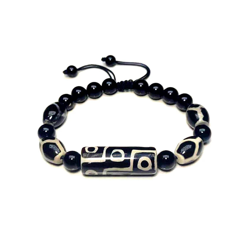 Tibet Agate Dzi Beads 9 Eyes Bracelet for Men & Women