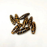 Tibet Amulet 9 Eyes DZI Beads & Agate Beads 10x30mm Men Women Jewelry DIY