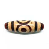 Tibet Red Agate 3-Eye Pendant 12x38mm Amulet Dzi Bead DIY Bracelet