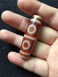 Tibetan Dzi Beads Red Chalcedony Pendant