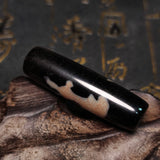 Tibet Black/White Guan yin Totem Blood-Stained Dragon Pattern Agate Dzi Beads