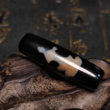 Tibet Black/White Guan yin Totem Blood-Stained Dragon Pattern Agate Dzi Beads