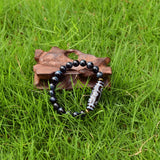 Tibet Black/white 9 Eyes Agate DZI 8mm Tiger Eye Bracelet