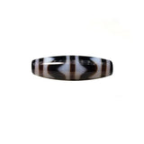Tibet Black/white Double Tiger teeth Agate DZI Beads 12*38mm