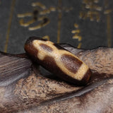 Tibet Brown/Beige God of Wealth Totem DZI Beads Agate Beads