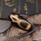 Tibet Brown/Beige God of Wealth Totem DZI Beads Agate Beads