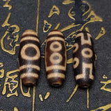 Tibet Brown/Beige Ji 3/5/7 Eyes Totem DZI Beads 11*29mm Agate Beads