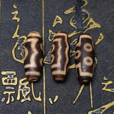 Tibet Brown/Beige Ji 3/5/7 Eyes Totem DZI Beads 11*29mm Agate Beads