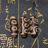 Tibet Brown/Beige Ji 3/5/7 Eyes Totem DZI Beads 11*29mm Agate Beads