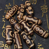 Tibet Brown/Beige Ji 3/5/7 Eyes Totem DZI Beads 11*29mm Agate Beads
