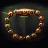 Tibet Agate DZI Bead Bracelet Coconut Shell Amulet Men Women