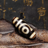 Tibet Brown/White 2 Eyes Totem 29mm Agate DZI Beads Men`s&Women`s Amulet