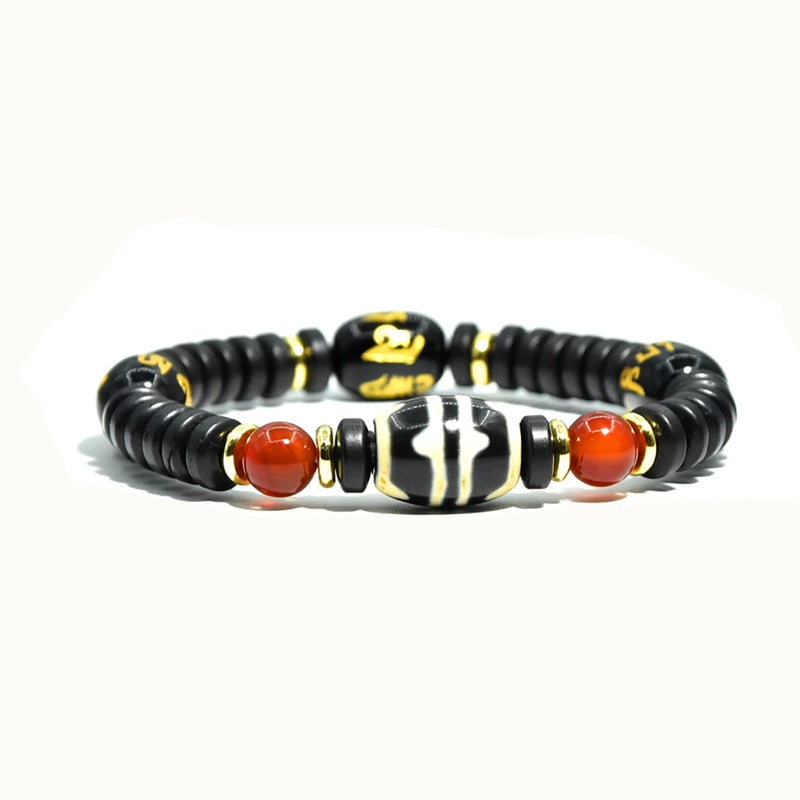 Tibet DZI Bracelet Daluo Double Tiger Tooth Agate Beads Men & Women Bracelet