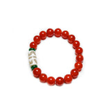 Tibet Diamond Tiger Tooth Totem Agate Dzi Red Dragon Bracelet