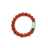 Tibet Diamond Tiger Tooth Totem Agate Dzi Red Dragon Bracelet