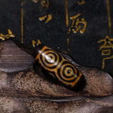 Tibet Dragon's Eye Totem Incense Offering Agate DZI Maroon Beads