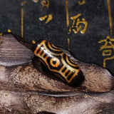 Tibet Dragon's Eye Totem Incense Offering Agate DZI Maroon Beads