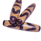 Tibet Agate Horseshoe Pattern Dzi Necklace Pendant DIY