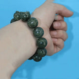 Tibetan Jade Medicine King Stone Snake Pattern Jade Hand String Bracelet